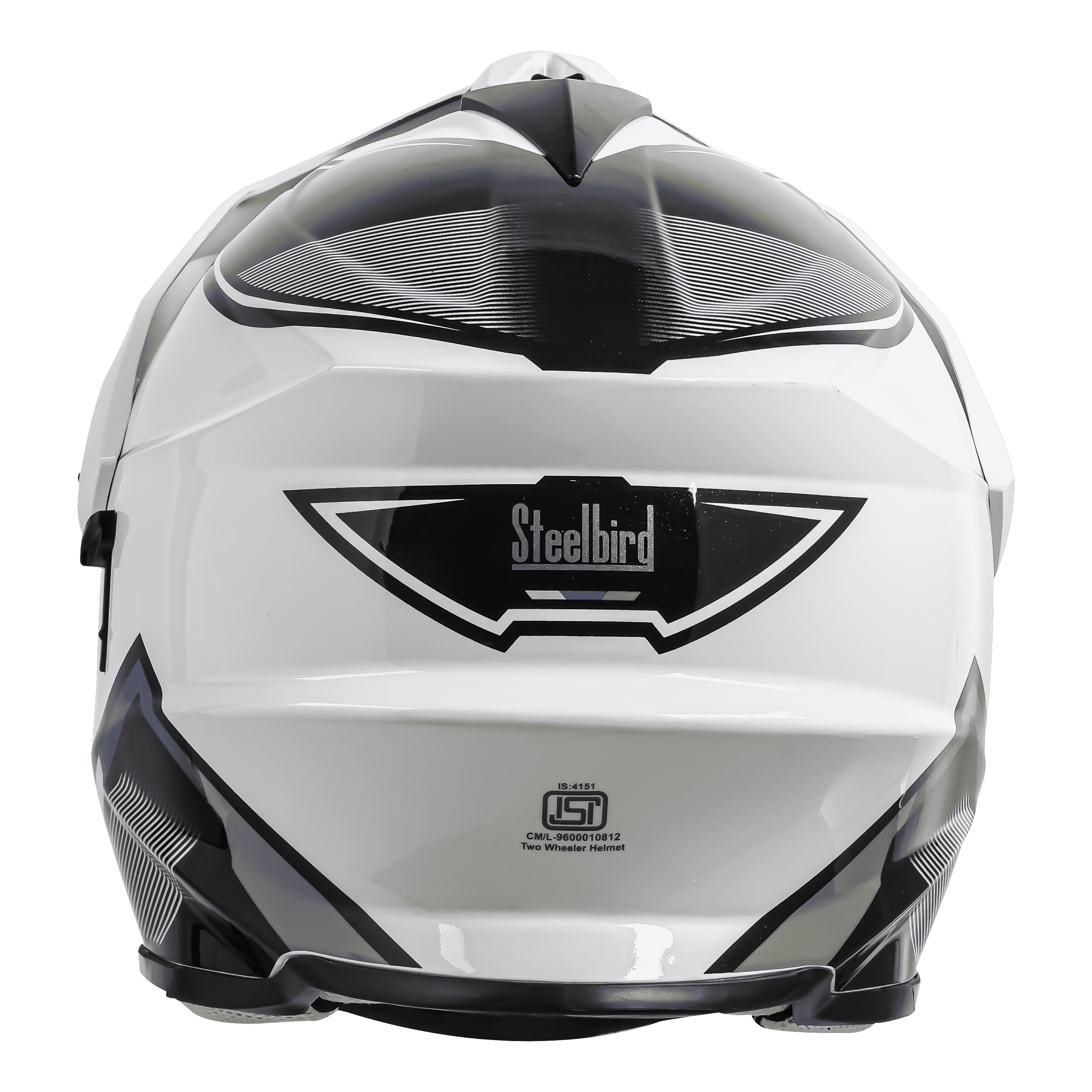 SBH-13 RACER GLOSSY WHITE WITH GREY